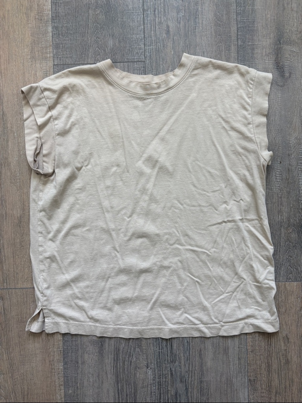 a new day Short Sleeve Tee in Light Beige